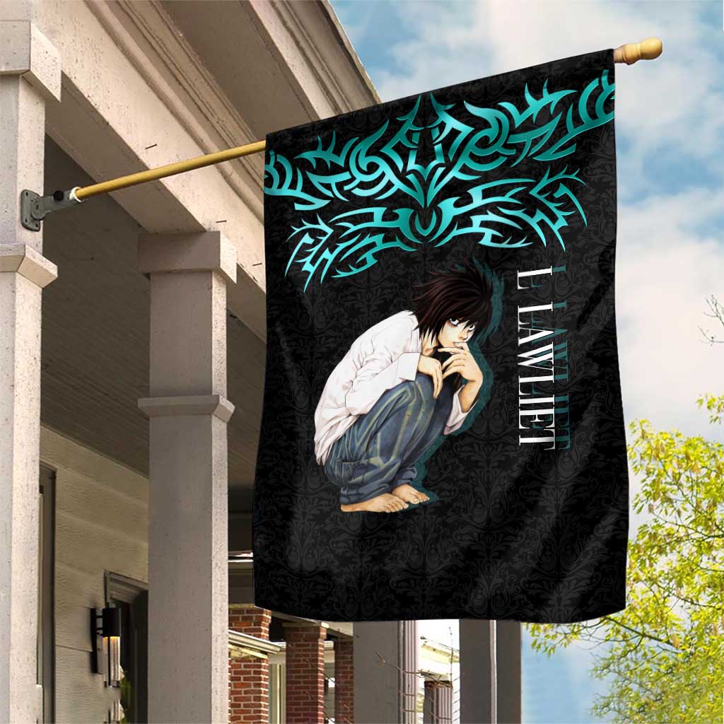 L Lawliet Death Note Garden Flag Tribal Anime Fusion Style