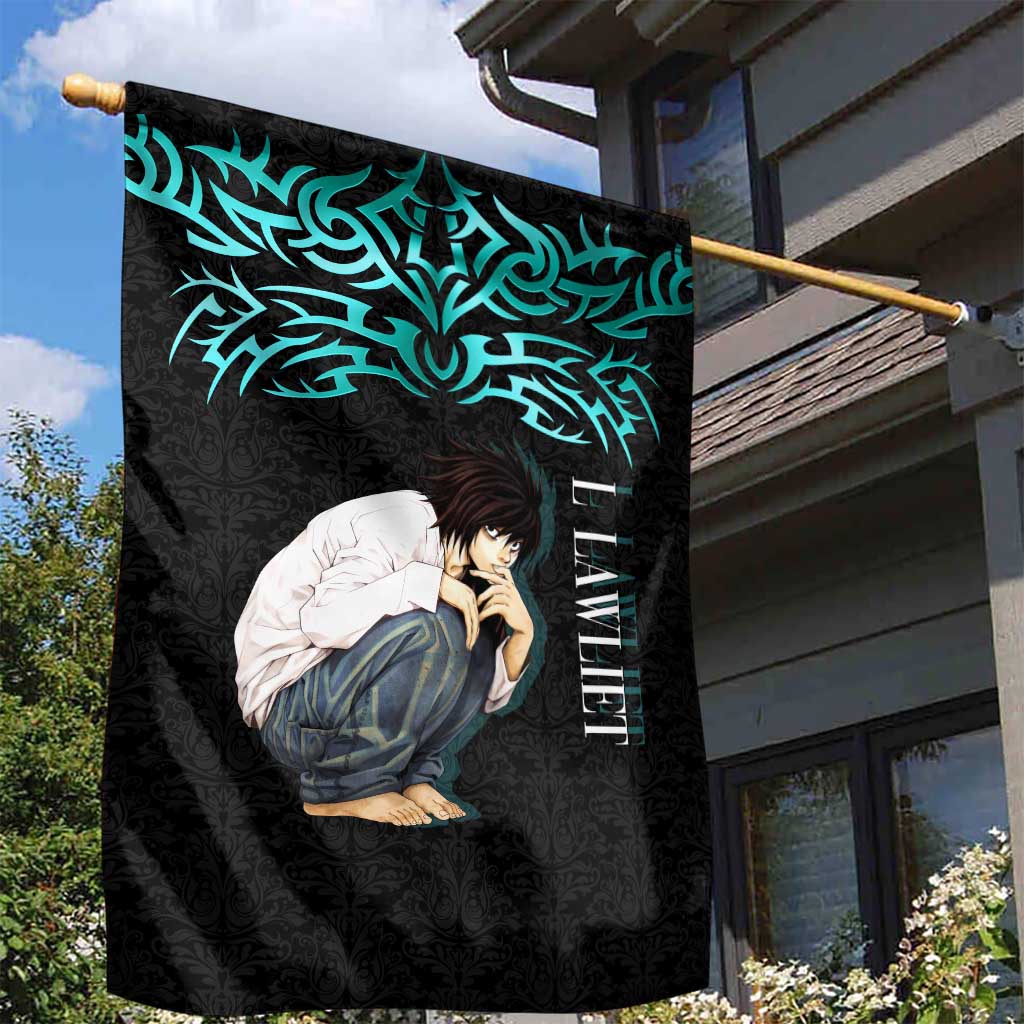 L Lawliet Death Note Garden Flag Tribal Anime Fusion Style