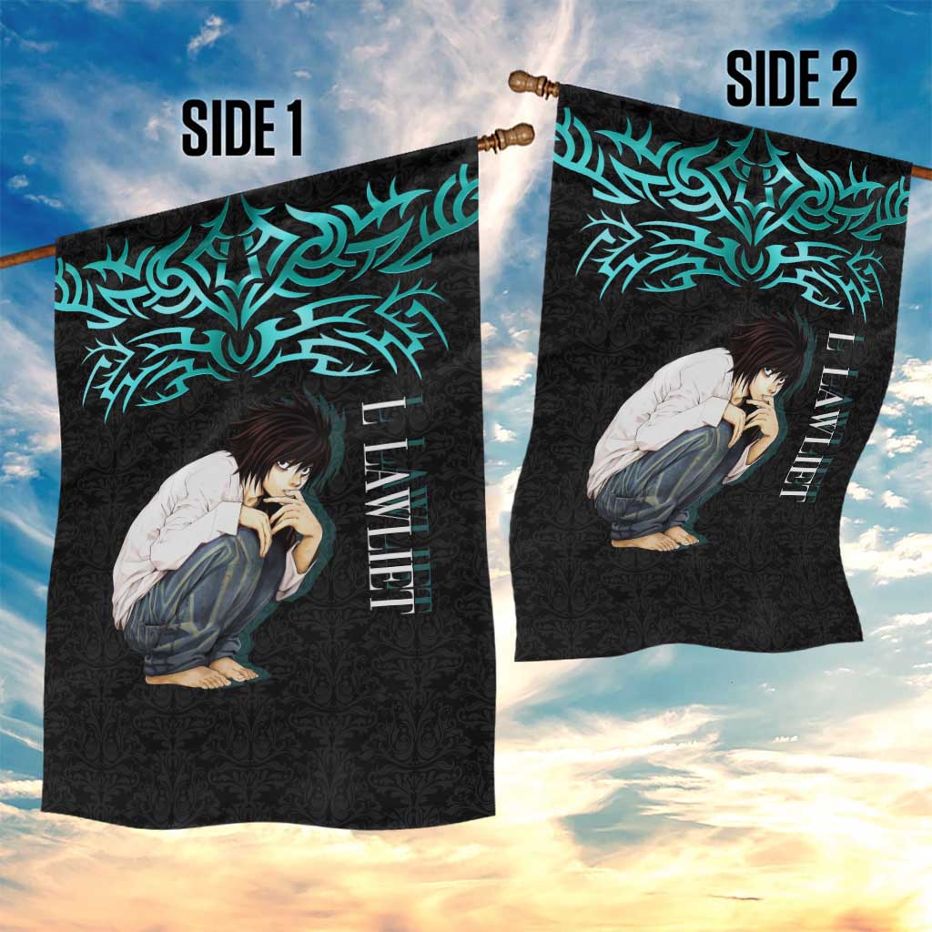 L Lawliet Death Note Garden Flag Tribal Anime Fusion Style