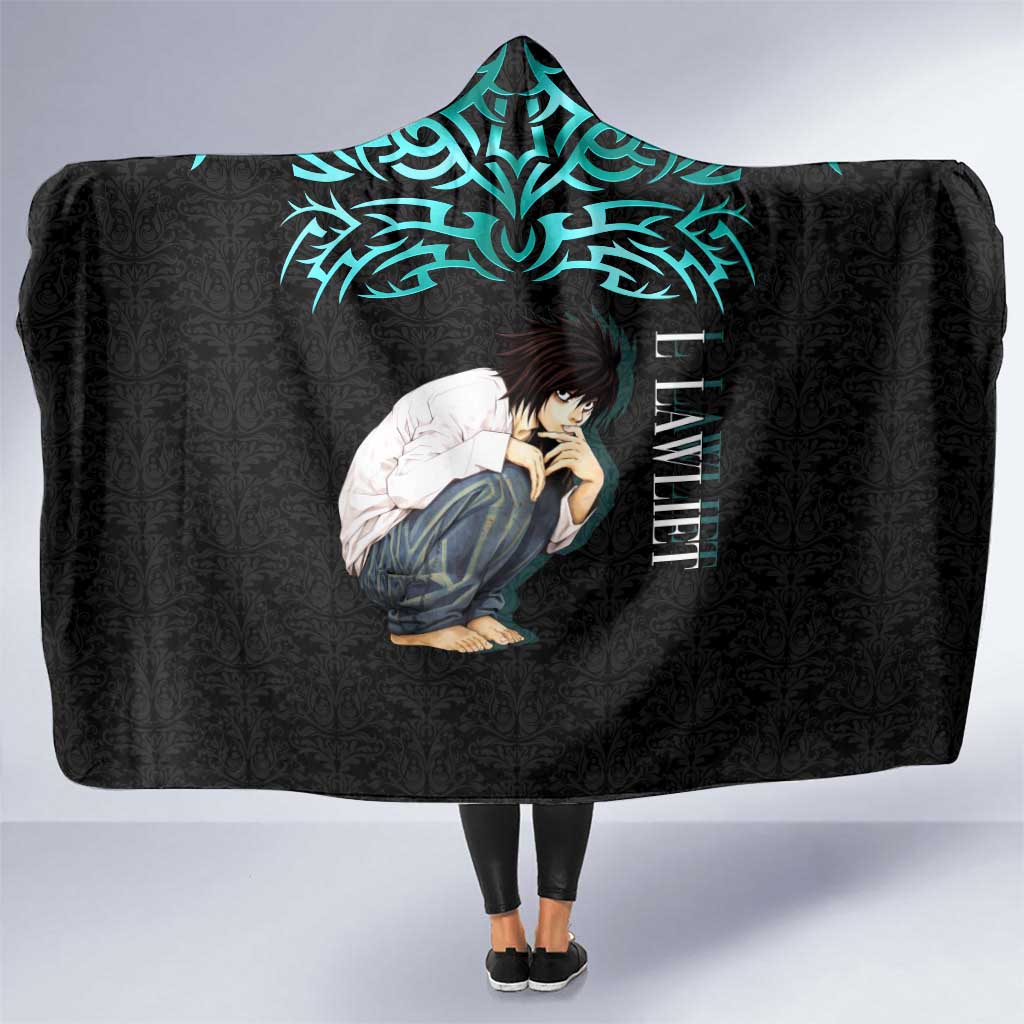 L Lawliet Death Note Hooded Blanket Tribal Anime Fusion Style
