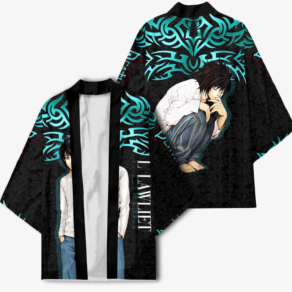 L Lawliet Death Note Kimono Tribal Anime Fusion Style