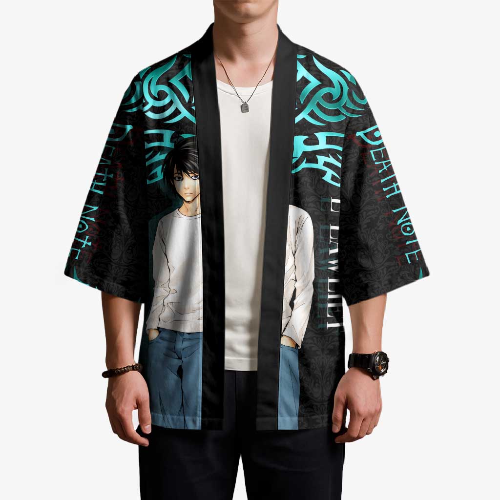 L Lawliet Death Note Kimono Tribal Anime Fusion Style