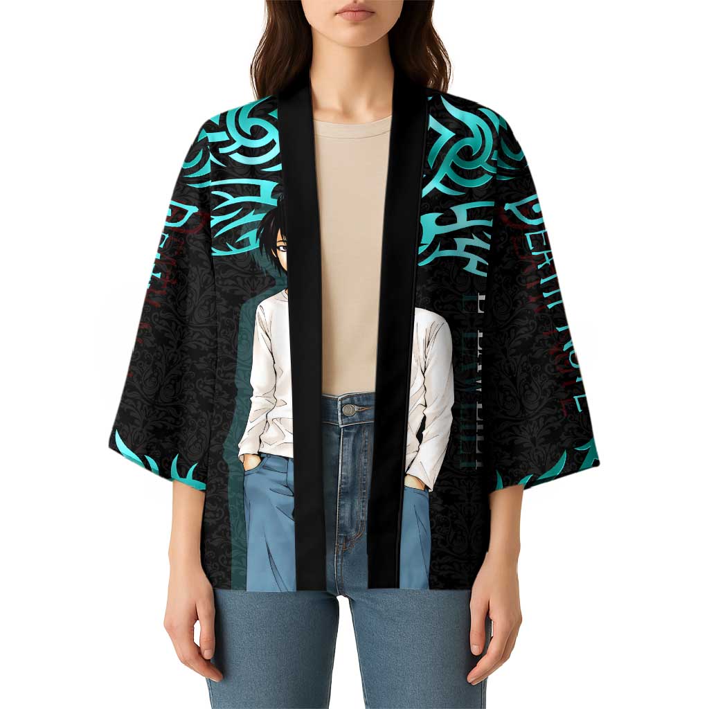 L Lawliet Death Note Kimono Tribal Anime Fusion Style