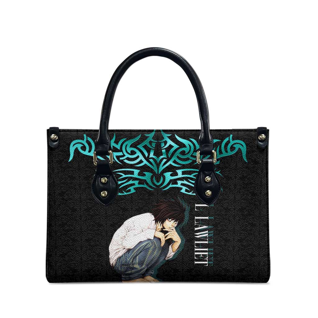 L Lawliet Death Note Leather Bag Tribal Anime Fusion Style