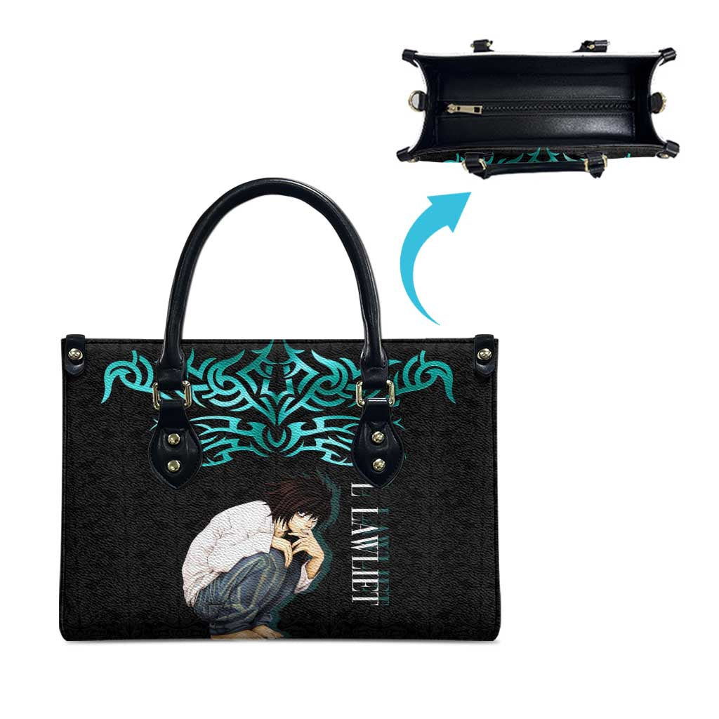 L Lawliet Death Note Leather Bag Tribal Anime Fusion Style