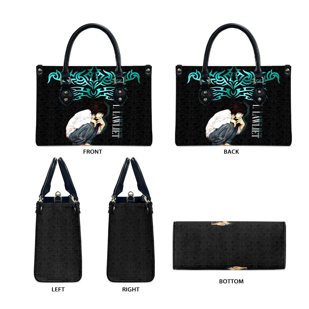 L Lawliet Death Note Leather Bag Tribal Anime Fusion Style
