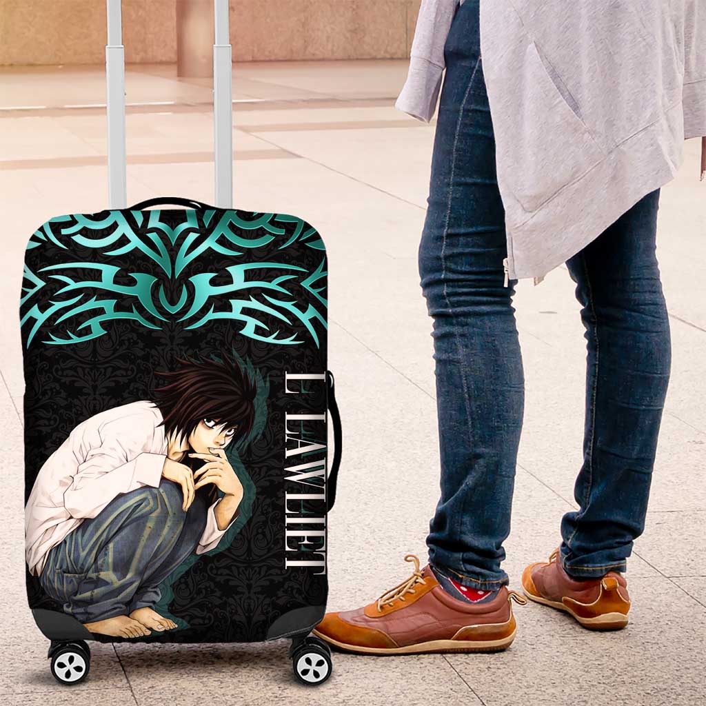 L Lawliet Death Note Luggage Cover Tribal Anime Fusion Style