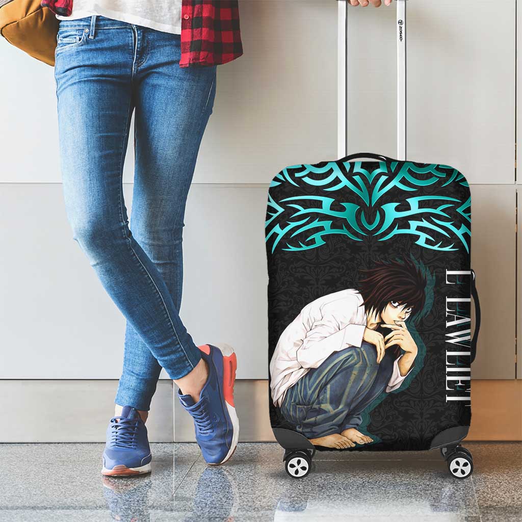 L Lawliet Death Note Luggage Cover Tribal Anime Fusion Style