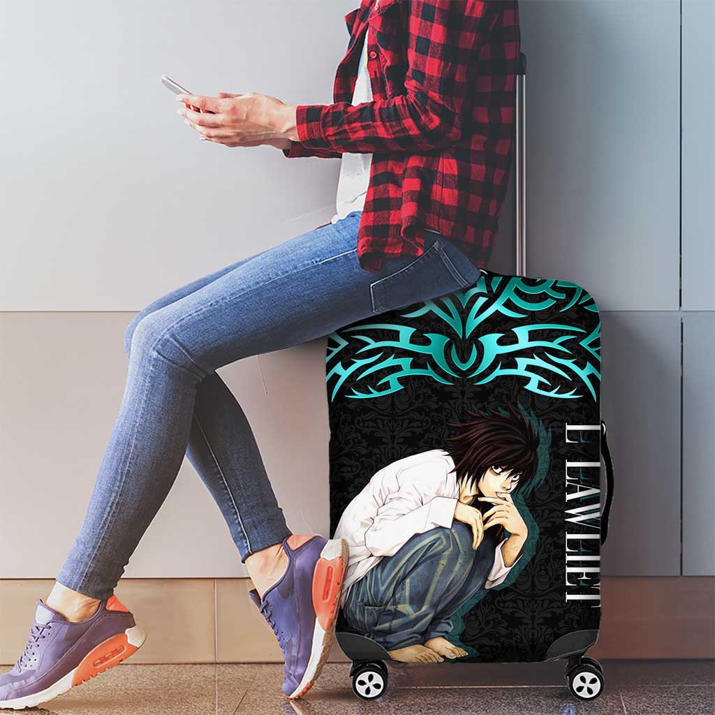 L Lawliet Death Note Luggage Cover Tribal Anime Fusion Style