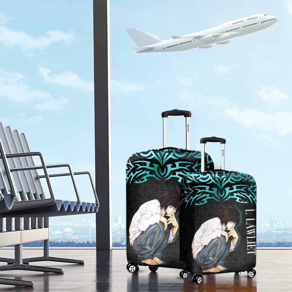 L Lawliet Death Note Luggage Cover Tribal Anime Fusion Style