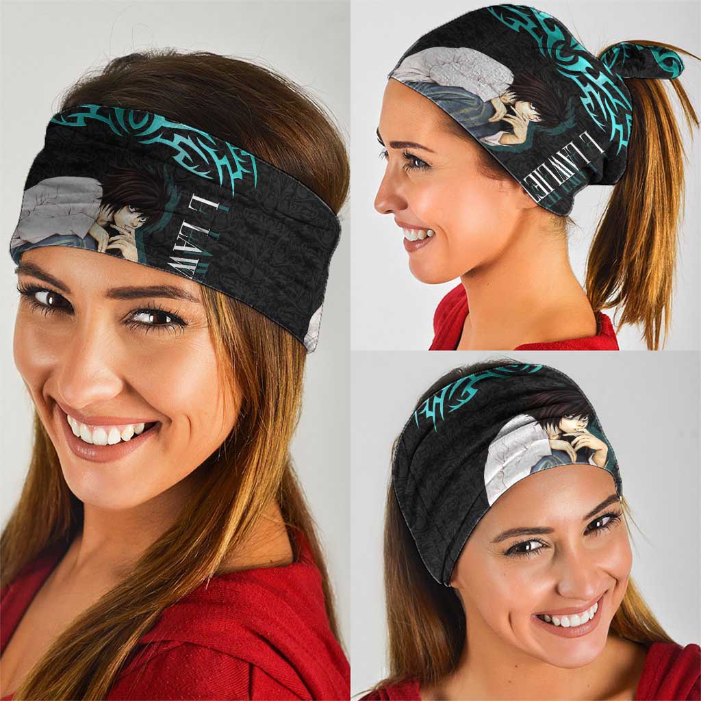 L Lawliet Death Note Neck Gaiter Tribal Anime Fusion Style