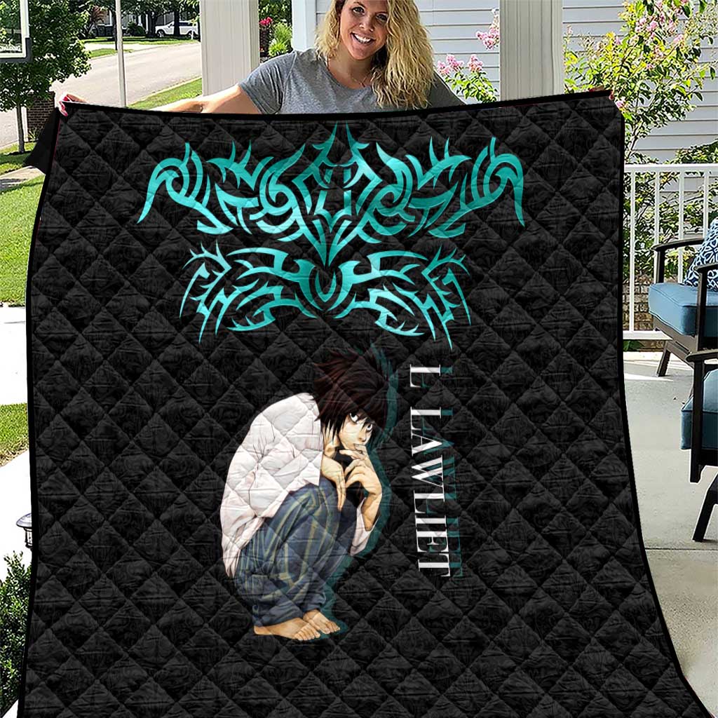 L Lawliet Death Note Quilt Tribal Anime Fusion Style