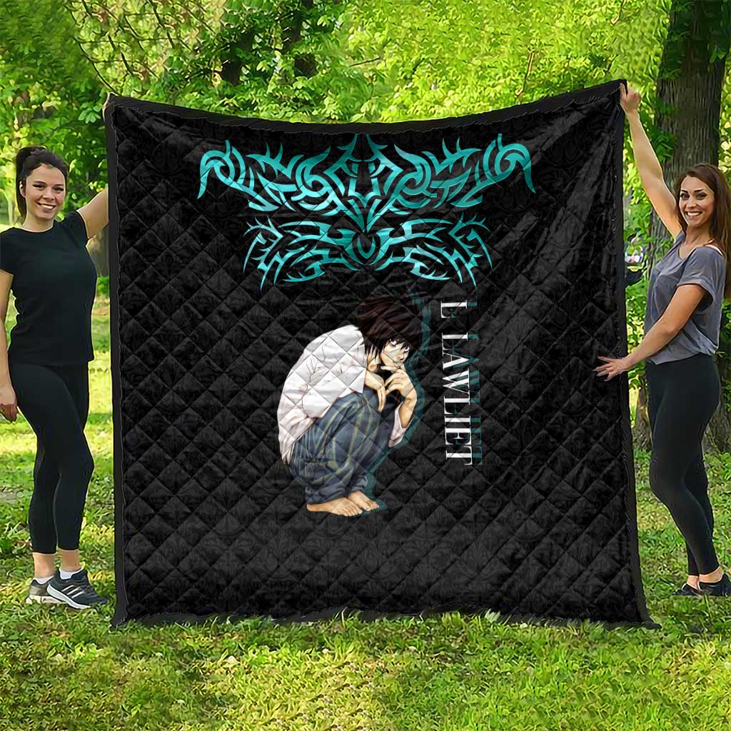 L Lawliet Death Note Quilt Tribal Anime Fusion Style