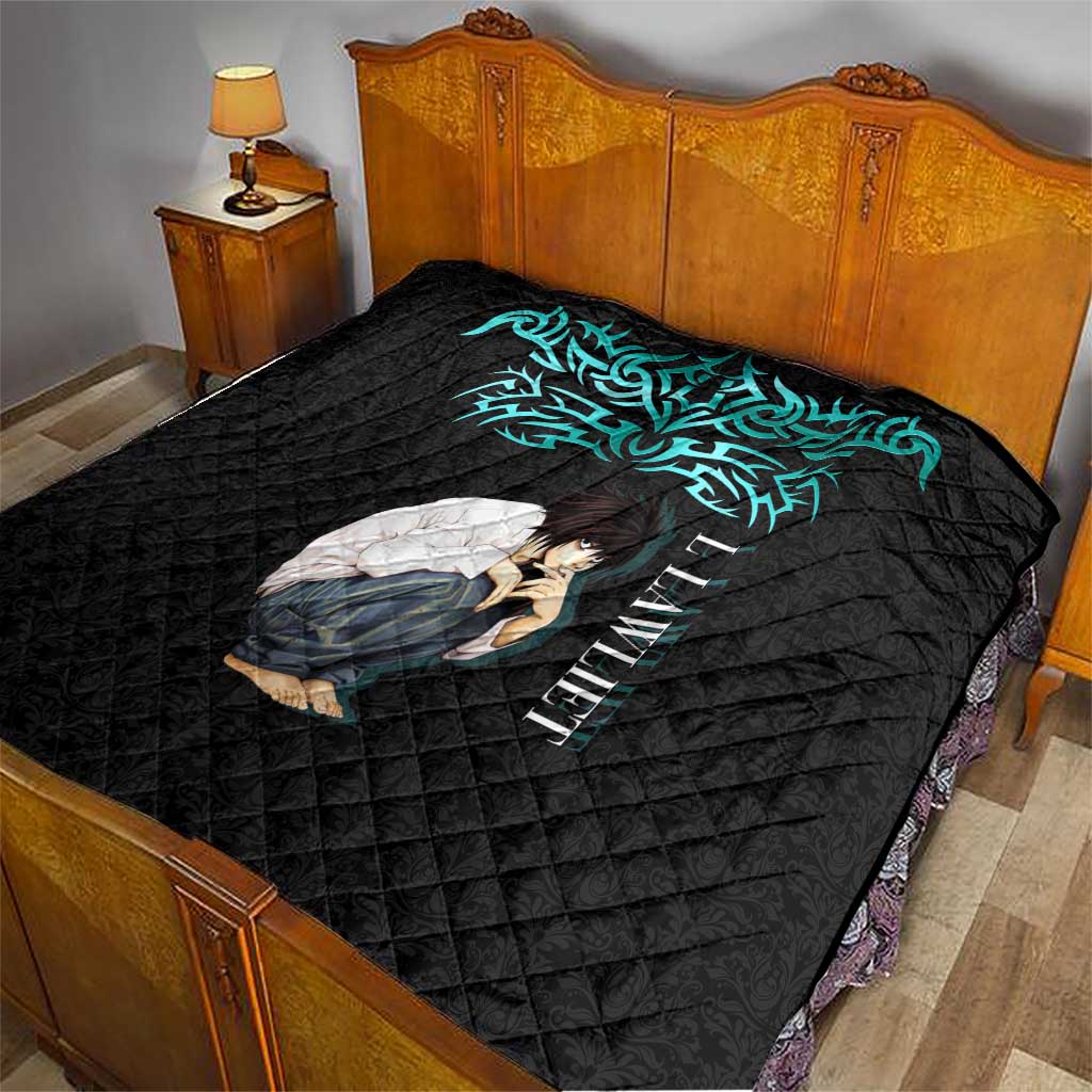 L Lawliet Death Note Quilt Tribal Anime Fusion Style