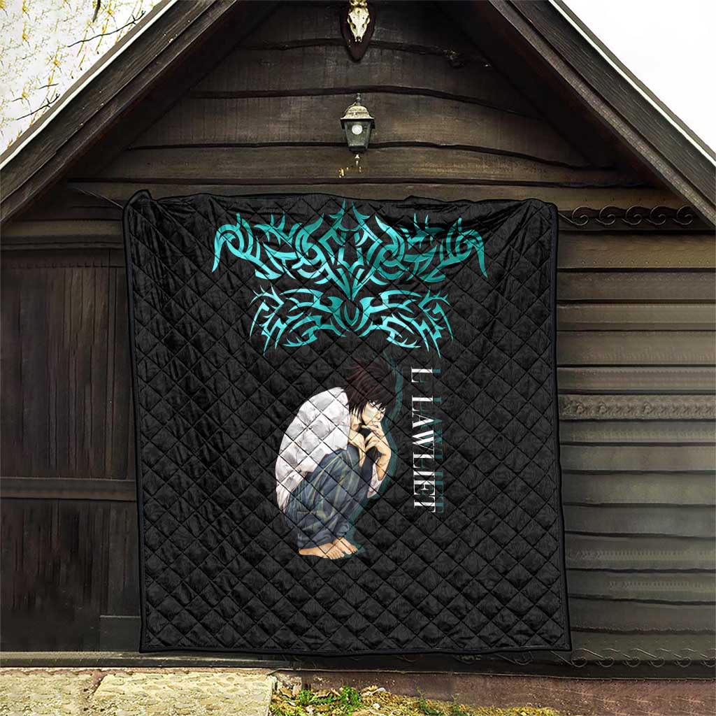 L Lawliet Death Note Quilt Tribal Anime Fusion Style