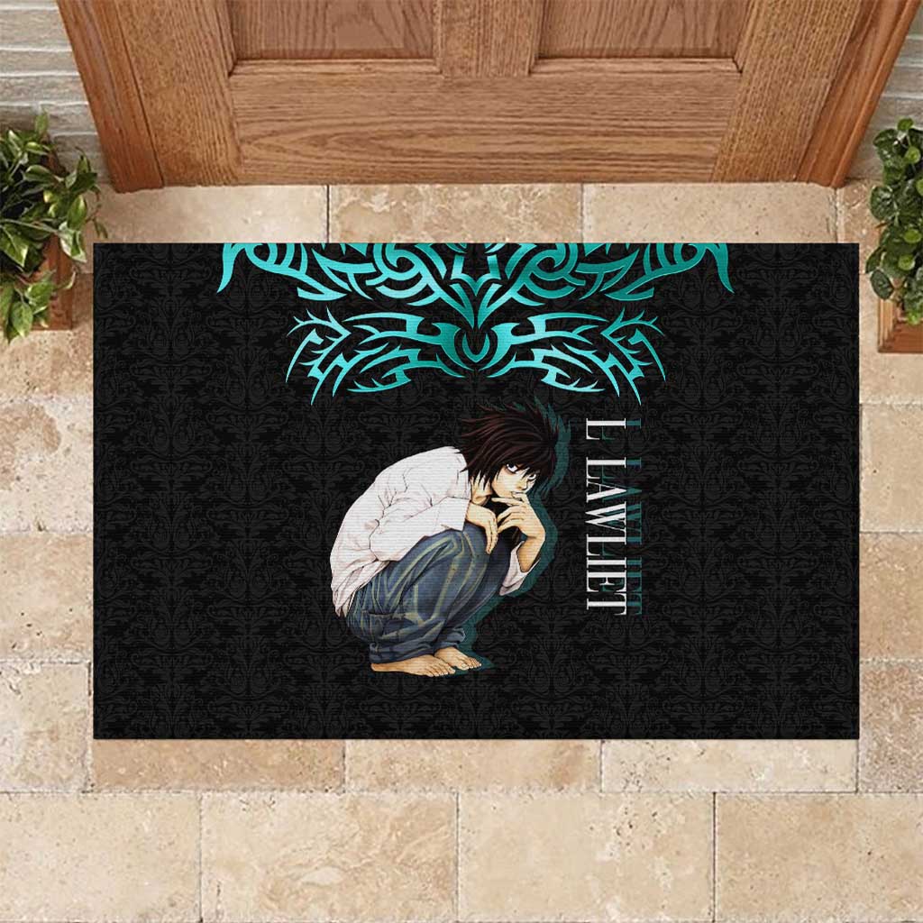 L Lawliet Death Note Rubber Doormat Tribal Anime Fusion Style