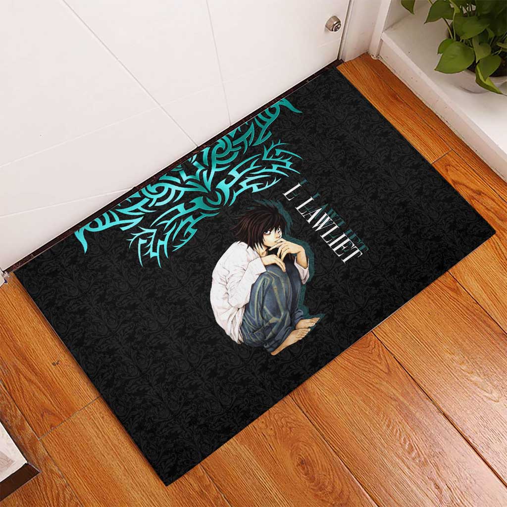 L Lawliet Death Note Rubber Doormat Tribal Anime Fusion Style