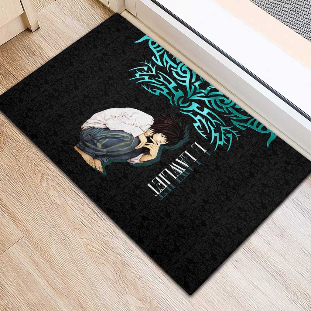 L Lawliet Death Note Rubber Doormat Tribal Anime Fusion Style