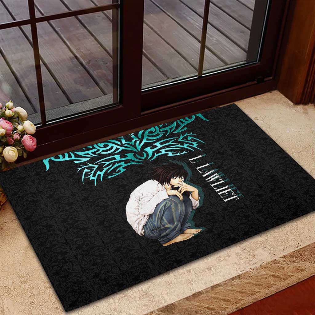 L Lawliet Death Note Rubber Doormat Tribal Anime Fusion Style