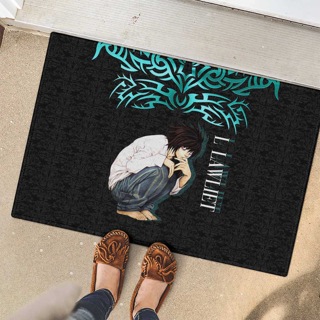 L Lawliet Death Note Rubber Doormat Tribal Anime Fusion Style