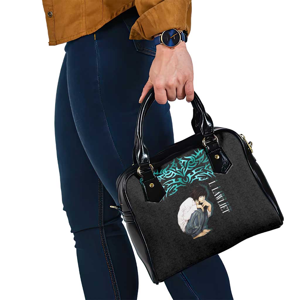 L Lawliet Death Note Shoulder Handbag Tribal Anime Fusion Style
