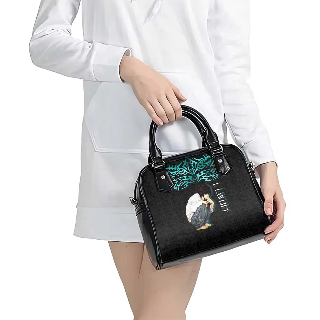 L Lawliet Death Note Shoulder Handbag Tribal Anime Fusion Style