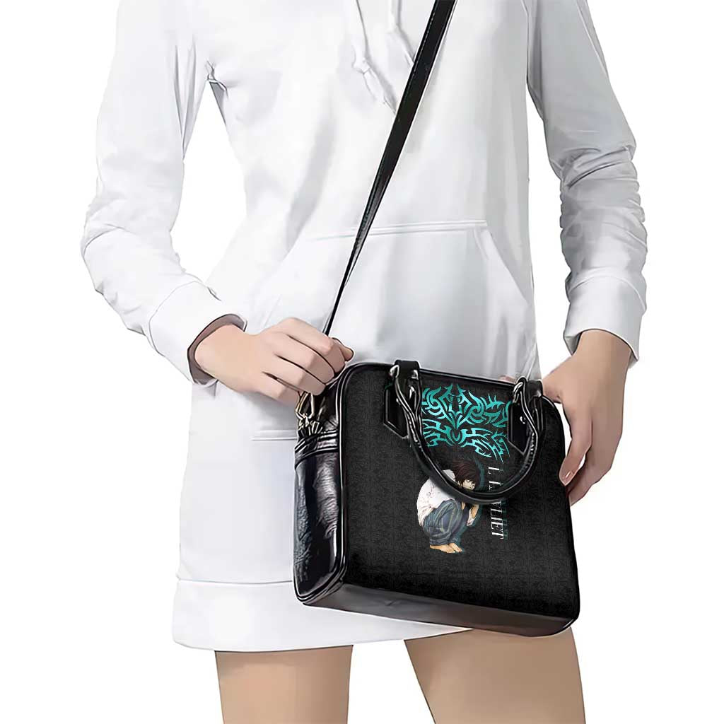 L Lawliet Death Note Shoulder Handbag Tribal Anime Fusion Style