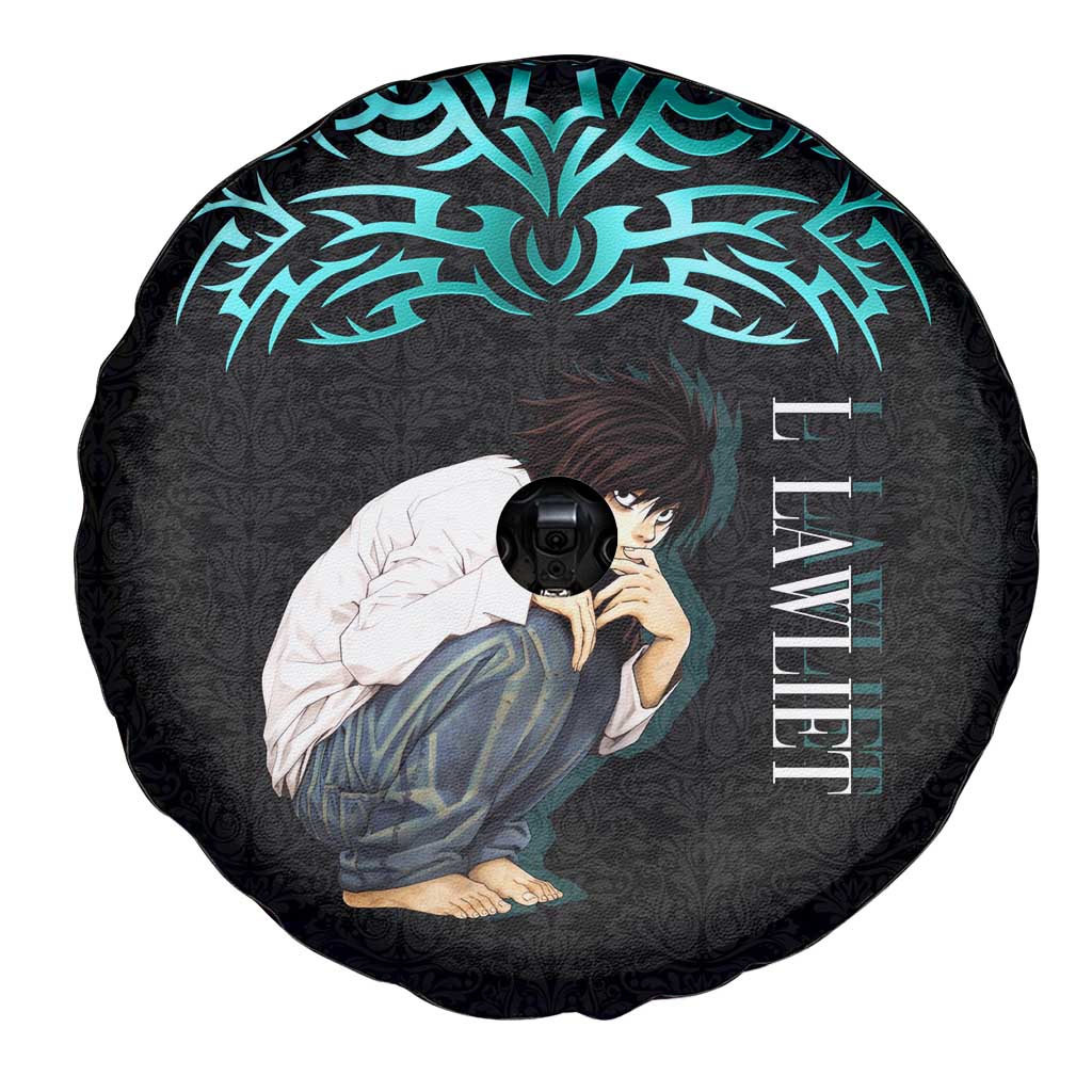 L Lawliet Death Note Spare Tire Cover Tribal Anime Fusion Style