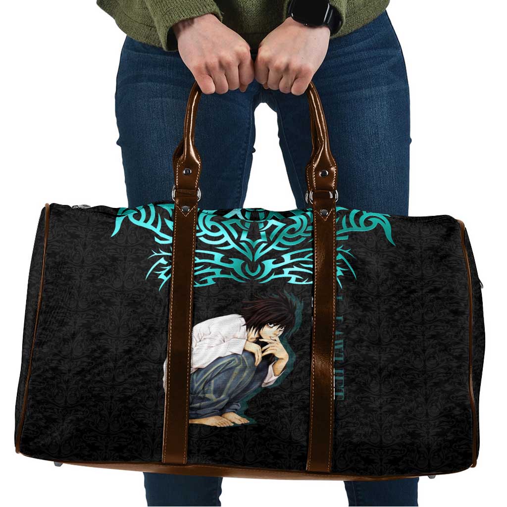 L Lawliet Death Note Travel Bag Tribal Anime Fusion Style