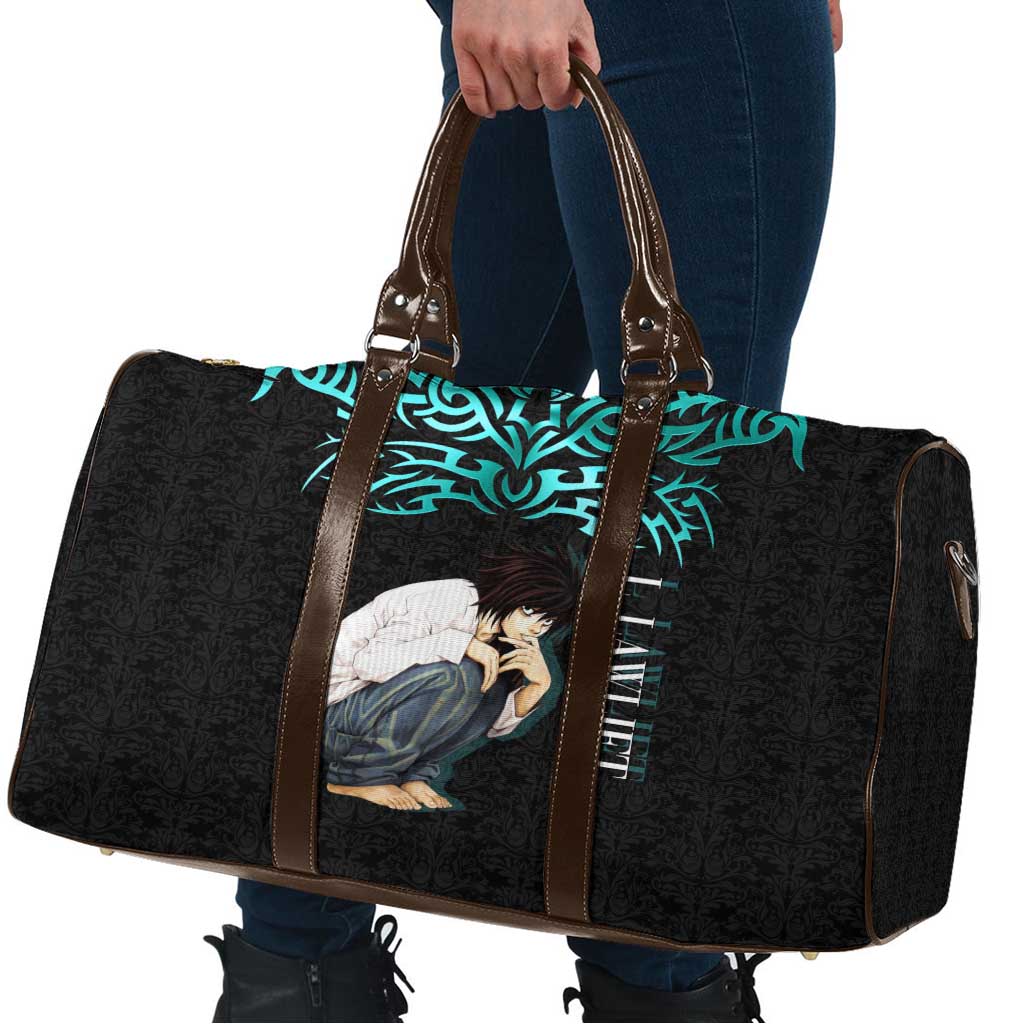 L Lawliet Death Note Travel Bag Tribal Anime Fusion Style