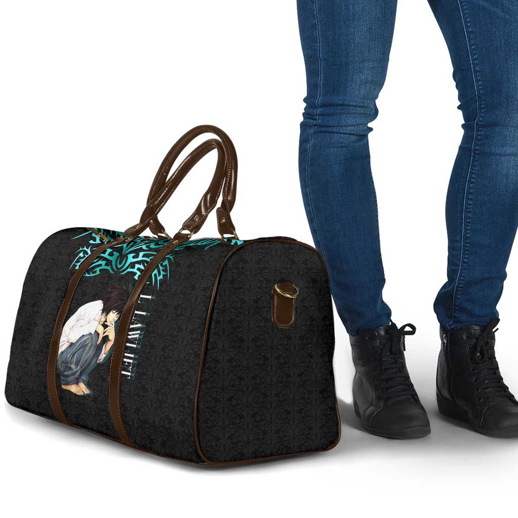L Lawliet Death Note Travel Bag Tribal Anime Fusion Style