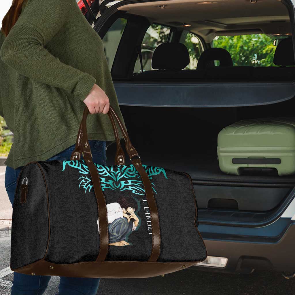 L Lawliet Death Note Travel Bag Tribal Anime Fusion Style