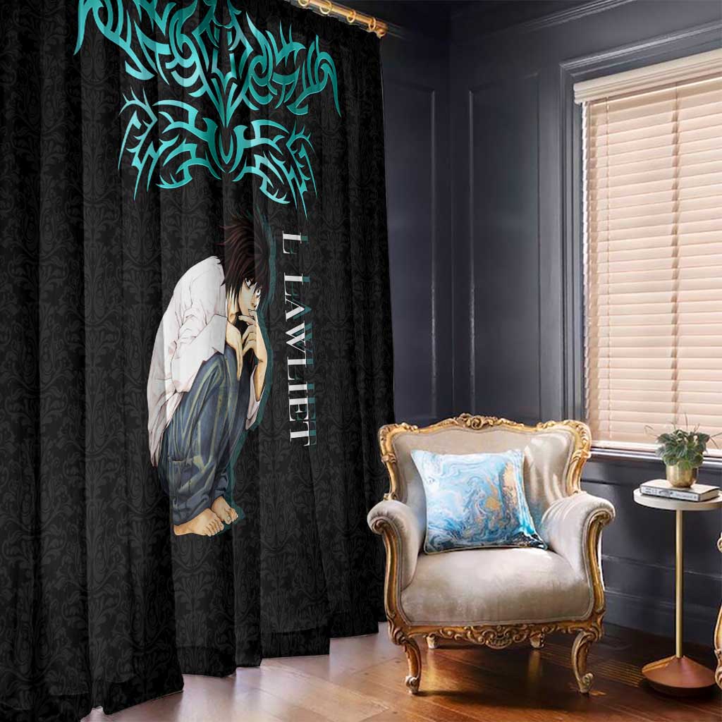 L Lawliet Death Note Window Curtain Tribal Anime Fusion Style
