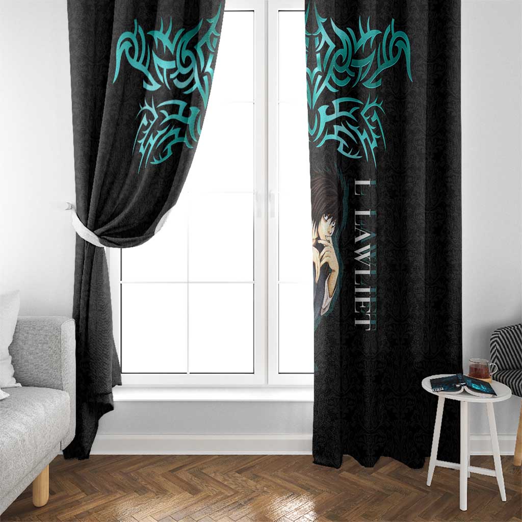 L Lawliet Death Note Window Curtain Tribal Anime Fusion Style