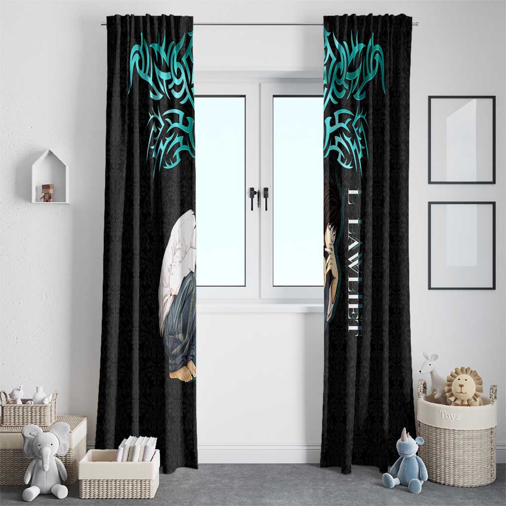L Lawliet Death Note Window Curtain Tribal Anime Fusion Style