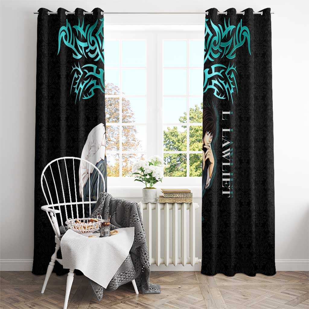 L Lawliet Death Note Window Curtain Tribal Anime Fusion Style