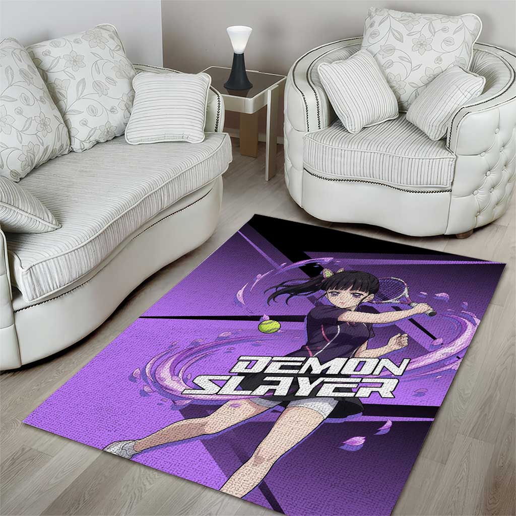 Kanao Tsuyuri Area Rug Demon Slayer Tennis Crossover Style