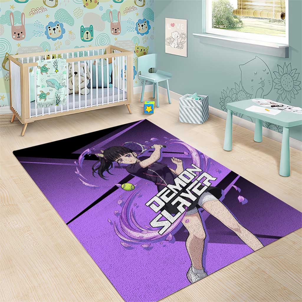 Kanao Tsuyuri Area Rug Demon Slayer Tennis Crossover Style