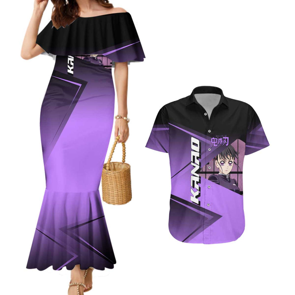 Kanao Tsuyuri Couples Matching Mermaid Dress and Hawaiian Shirt Demon Slayer Tennis Crossover Style