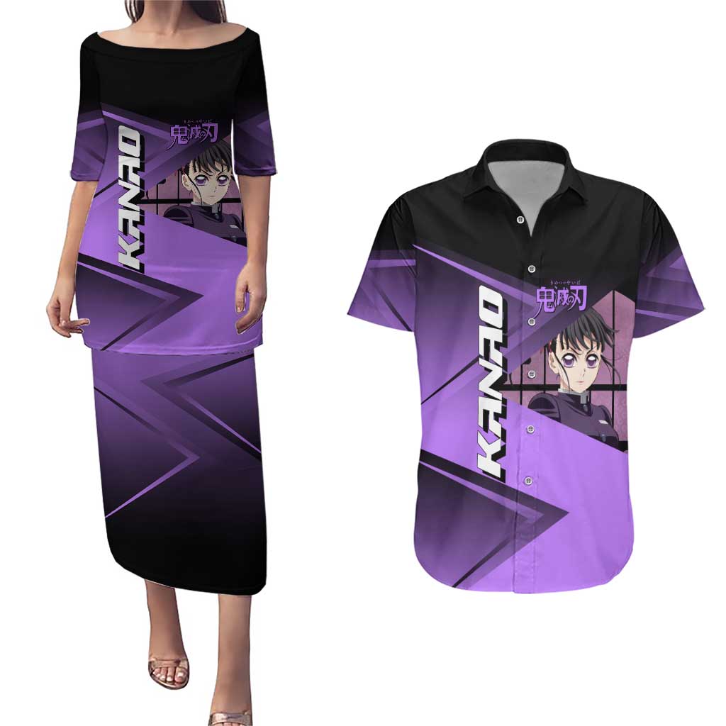 Kanao Tsuyuri Couples Matching Puletasi and Hawaiian Shirt Demon Slayer Tennis Crossover Style