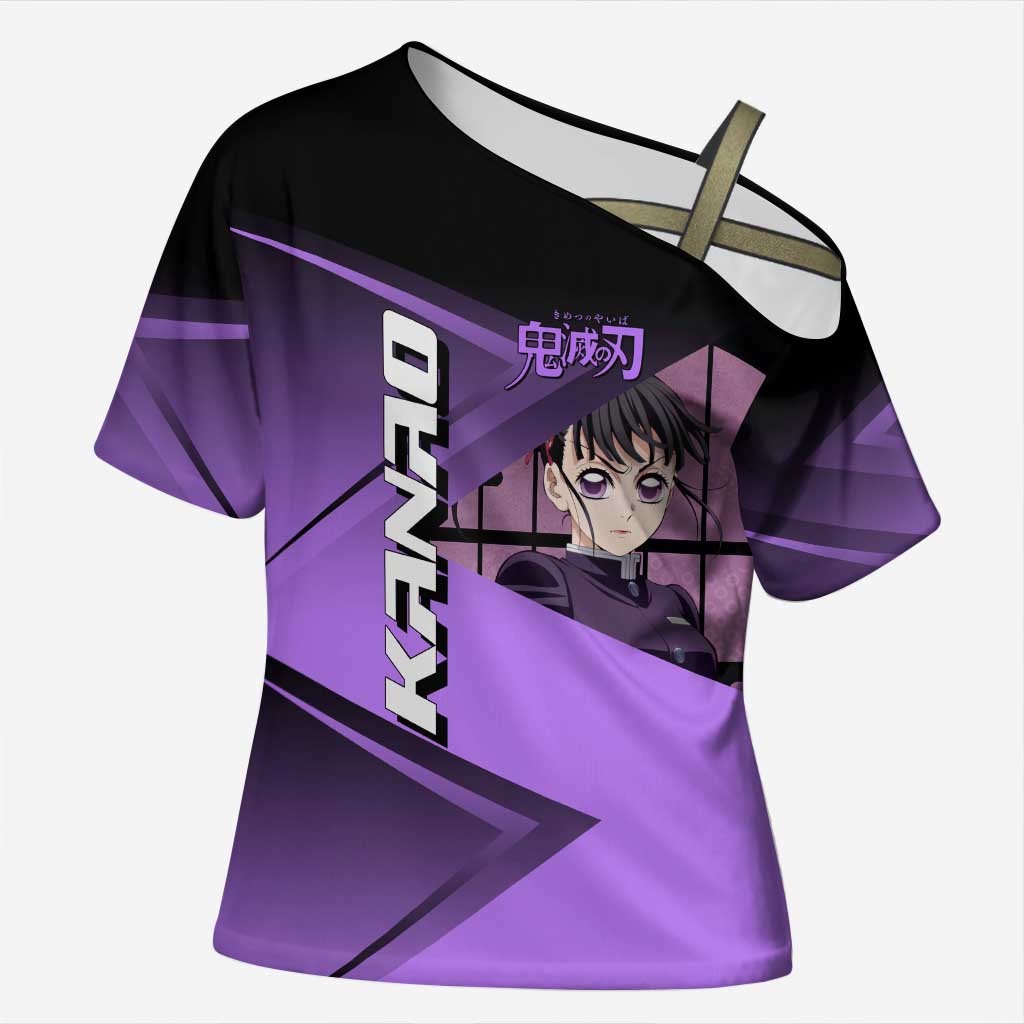 Kanao Tsuyuri Cross Shoulder Shirt Demon Slayer Tennis Crossover Style