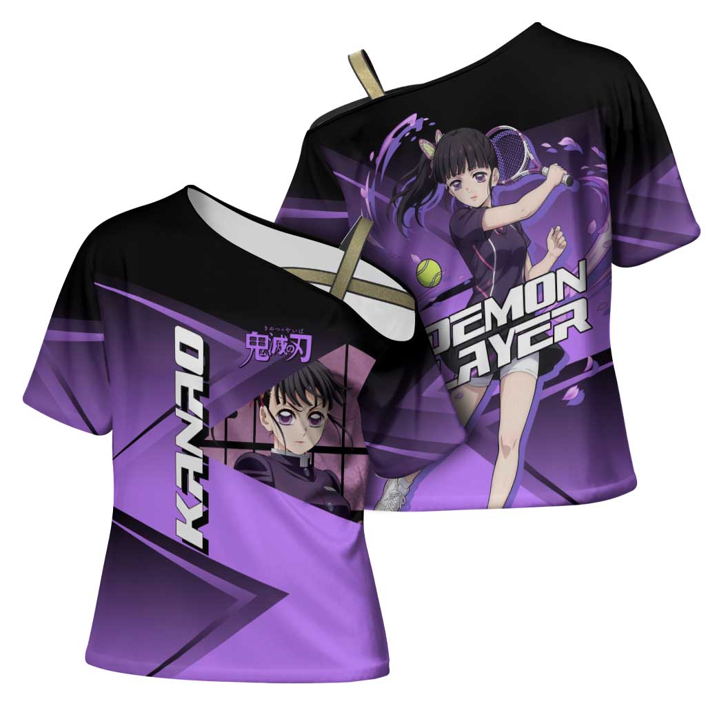 Kanao Tsuyuri Cross Shoulder Shirt Demon Slayer Tennis Crossover Style