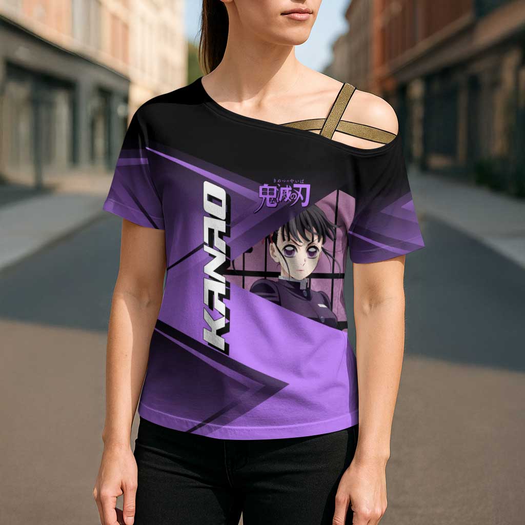 Kanao Tsuyuri Cross Shoulder Shirt Demon Slayer Tennis Crossover Style