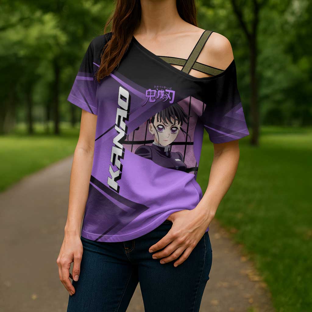 Kanao Tsuyuri Cross Shoulder Shirt Demon Slayer Tennis Crossover Style