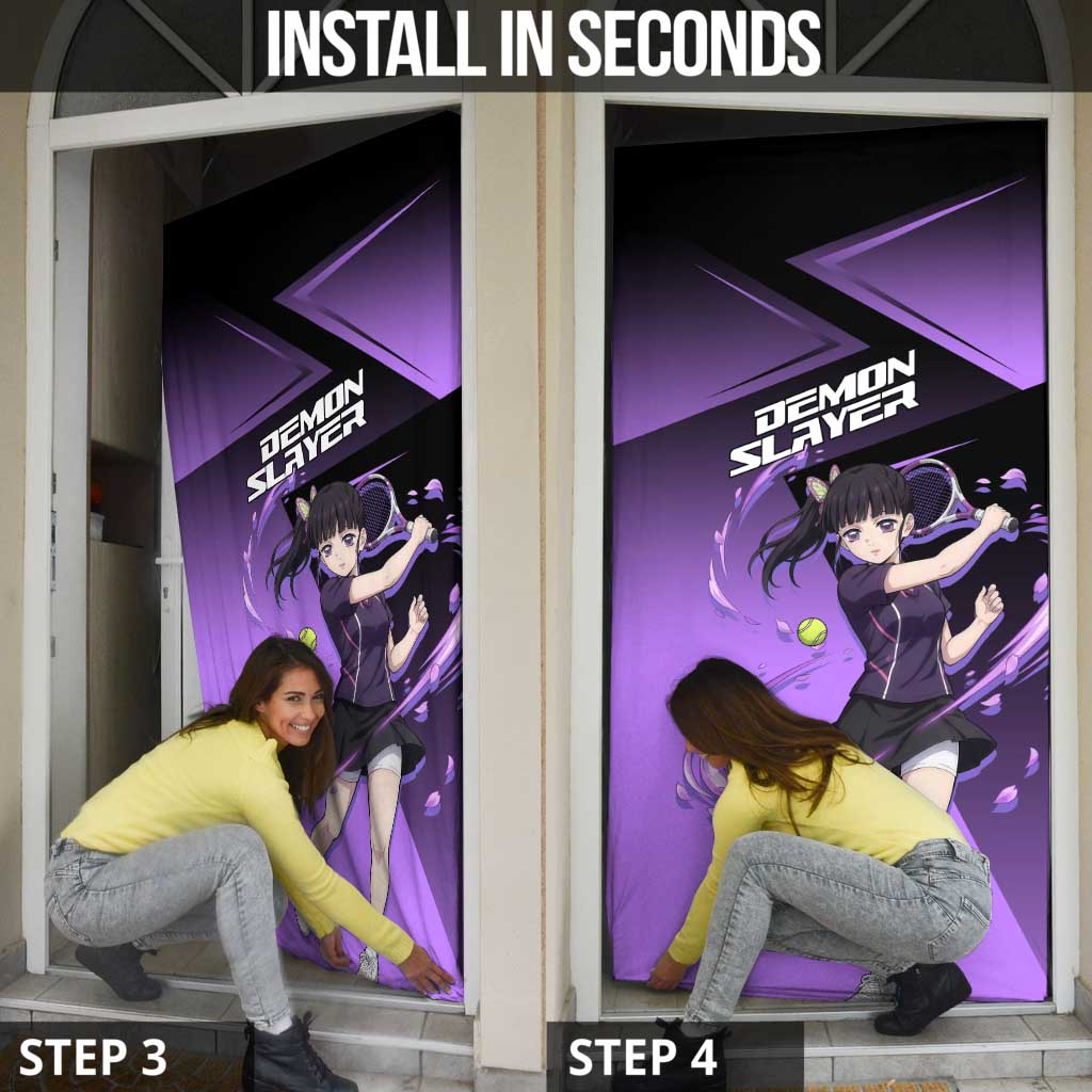 Kanao Tsuyuri Door Cover Demon Slayer Tennis Crossover Style