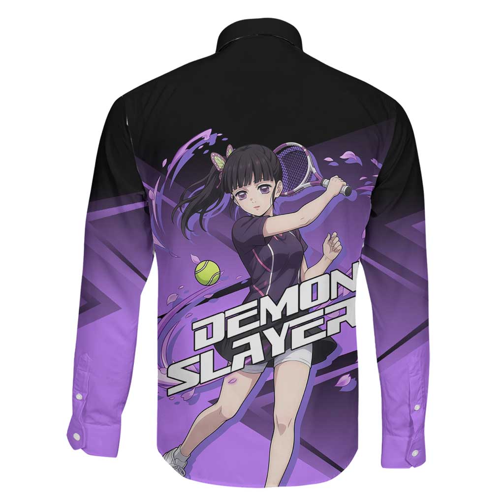 Kanao Tsuyuri Family Matching Off The Shoulder Long Sleeve Dress and Hawaiian Shirt Demon Slayer Tennis Crossover Style