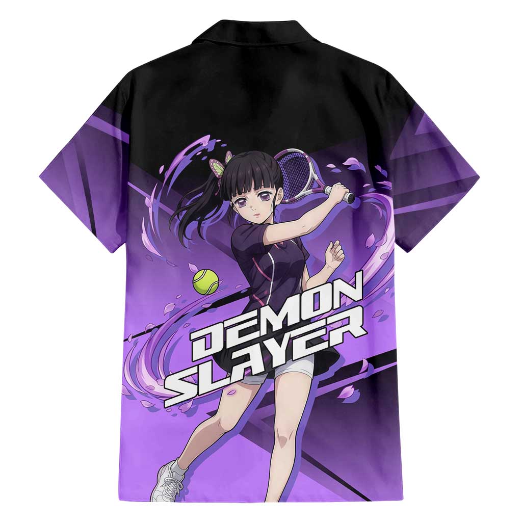 Kanao Tsuyuri Family Matching Summer Maxi Dress and Hawaiian Shirt Demon Slayer Tennis Crossover Style