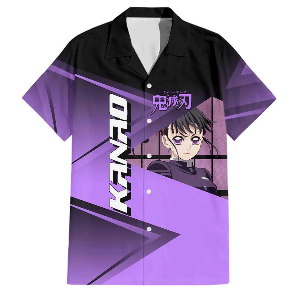 Kanao Tsuyuri Family Matching Tank Maxi Dress and Hawaiian Shirt Demon Slayer Tennis Crossover Style