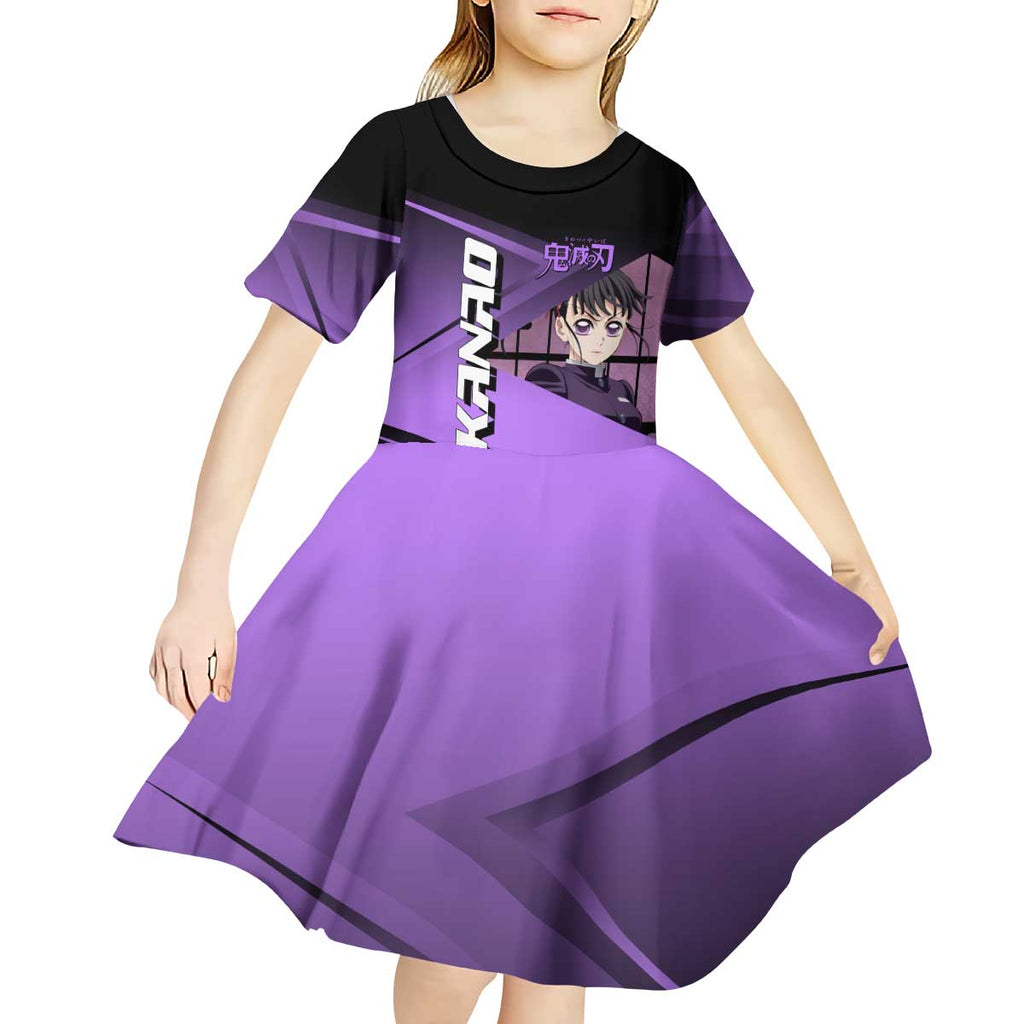Kanao Tsuyuri Kid Short Sleeve Dress Demon Slayer Tennis Crossover Style