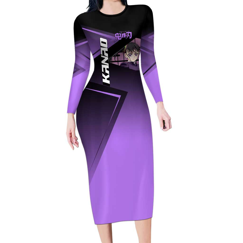 Kanao Tsuyuri Long Sleeve Bodycon Dress Demon Slayer Tennis Crossover Style